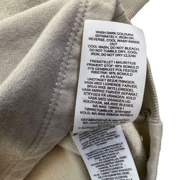 Gymshark Womens Cropped Training Athletic Fleece Hoodie Taupe Neutral Size Small - Picture 5 of 8